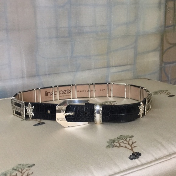 Linea Pelle by Mira K Silver Tone & Leather Belt - Picture 2 of 8